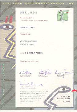 Berliner
          Gesundheitspreis 1995